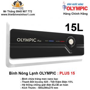 BÌNH NÓNG LẠNH OLYMPIC PLUS 15